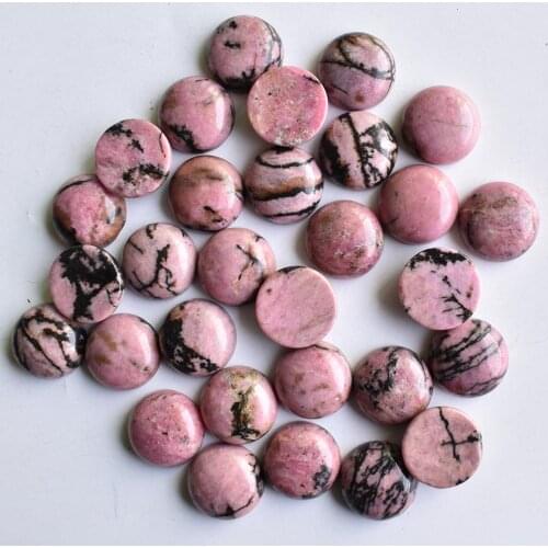 2020 fashion top quality natural Rhodochrosite stone round shape cabochon 16mm beads for jewelry making 30pcs/lot Wholesale free