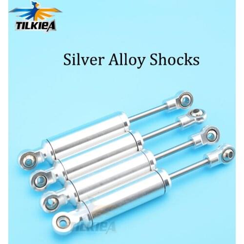 4pcs 72mm 82mm 92mm 102mm Shock Absorber Silver Alloy Shocks for 1/10 RC Crawler CC01 D90 SCX10