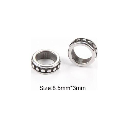 5pcs/lot Stainless Steel Beads & Jewelry Making Material DIY Bracelet Accessories