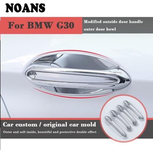 Aluminum For BMW 5 series G30 2017 2018 Silver Plating Car Styling Outside Door Handles Bowl Decorative Sticker Accessories