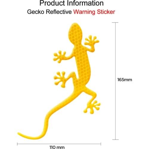 Car Reflective Strips Gecko Shape Warning Tape Reflector Sticker Decals Mark for Night Driving ASD88