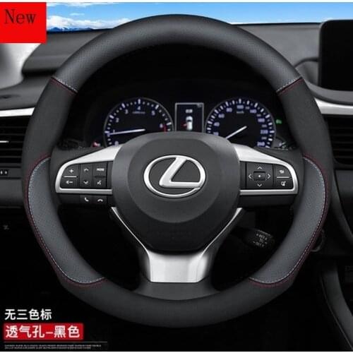 Universal Steering Wheel Cover Leather 37\38cm All Series Car Models for Lexus ES200 ES300h RX300 NX200 ES240 CT200h Accessories