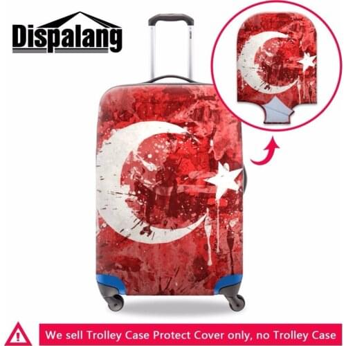 Dispalang travel on road anti-dust luggage cover Turkish Flag stretch baggage cover beautician for suitcase protective cover