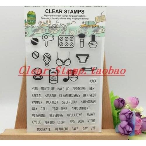 DIY Scrapbooking Birdcage Albums Rubber Weather Stamp PDA Pet Seal Transparent DIY Retro Travel Seal Lamps Happy Clear Stamps