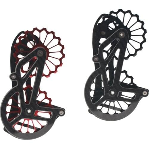 For R6700/6770/6800/6870/9000/9070 bicycle Rear Derailleur Guide Wheel carbon fiber jockey pulley 17/17T high efficien POM wheel