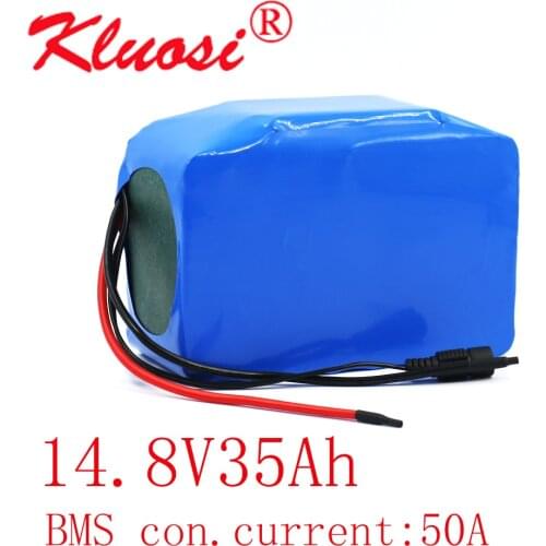 KLUOSI 4S10P 16.8V 35Ah 600Watt 14.4V 14.8V Lithium Battery Pack with 50A BMS for Inverter Smart Robot High-power Equipment Etc
