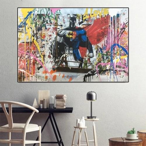 Marvel Avengers Canvas Child Anime Poster Superhero Street Graffiti Art Wall Painting Pictures Prints Living Home Decor Cuadros