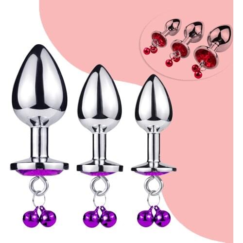 Metal Anal Beads Butt Plug Stimulator Sex Product Crystal Jewelry Smooth Touch Anal Plug No Vibration Anal Sex Toy Woman Men Gay