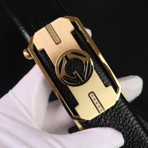 2020 Brand stainless steel mens button head belt buckle G letter gold metal anti allergy Buckle Designer belts high quality