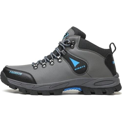 Men Outdoor Mountain Climbing Sports Shoes Winter Warm Hiking Boots Non-slip Waterproof Trekking Footwear Camping Travel Sneaker