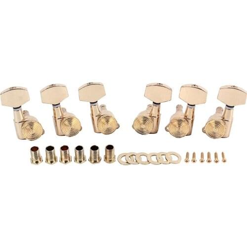 A Set Chrome Locked String Tuning Pegs key Tuners Machine Heads For Acoustic Electric Guitar Lock Schaller Style