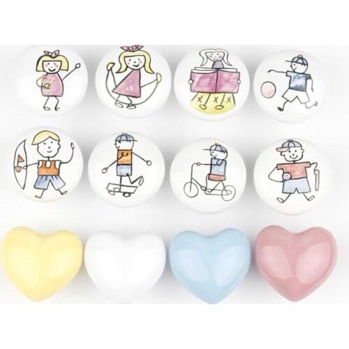 New Brand Acme Nordic Style Ceramic Single Round K Wardrobe Kitchen Garden Door Handle Modern Cabinet Handle