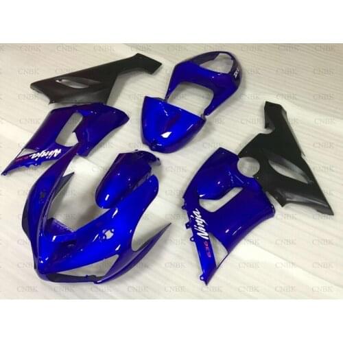 Fairings for Kawasaki ZX6r 05 ZX6r 636 Fairings 2006 for Kawasaki ZX6r Full Body Kits 2005 - 2006 Blue Black