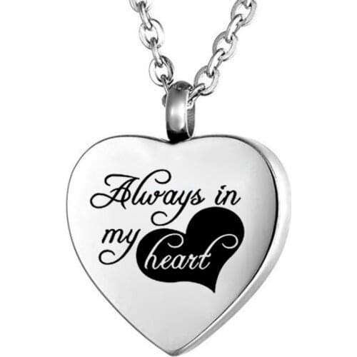 Heart Shape Ashes Holder Necklace Urn Pendant Cremation Necklace Fashion Keepsake Urn Necklace Design Jewelry