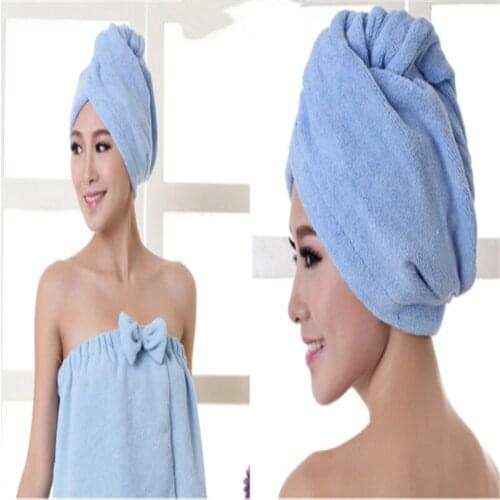 Swimming Towel Rapid Fast Drying Hair Hat Absorbent Towel Cap Turban Wrap Soft Shower Hat