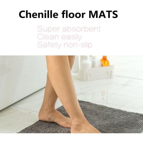 Chenille Fast Absorbing Water Floor Mat Soft Toilet Bathroom Non-slip Towel Carpet Home Floor Mat Bedroom Door Mat Machine Wash