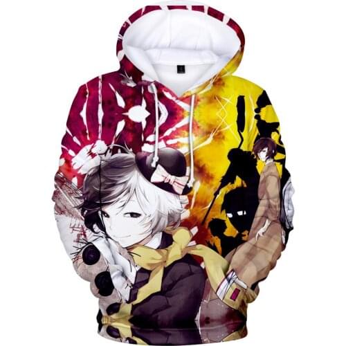 Cartoon Bungo Stray Dogs Hoodies Sweatshirt Hip Hop Men/women Casual Streetwear Clothing Harajuku Hoodies Pullover Mens COats