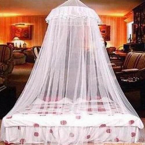Universal Elegant Round Lace Insect Bed Canopy Netting Curtain Dome Polyester Bedding Mosquito Net Home Furniture
