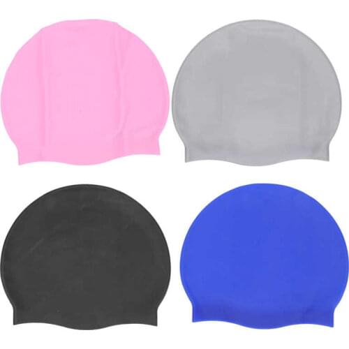 Waterproof Swimming Cap High Elasticity Silicone Swimming Hats Protect Ears for Adults Swimming Hat for short and long hair