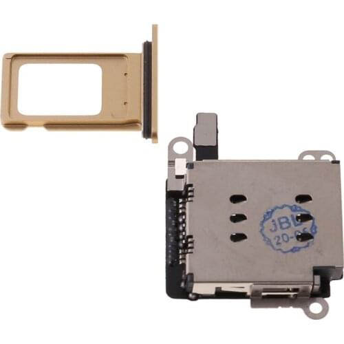 1Set Dual Sim Card Reader Connector Flex Cable Card Tray Holder for iphone XR
