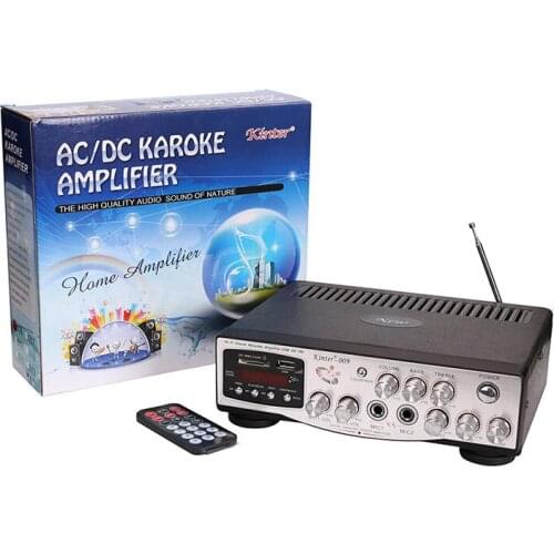 2*60W FM Radio Mp3 Player Audio Bluetooth-Compatible Power Amplifier Stereo Equalizer HiFi Karaoke Digital Mp3 Decoder Music AMP