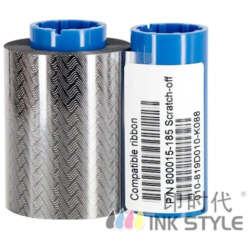 2pcs/Lot 800015-185 Scratch-Off Ribbon 1000images for Zebra P300F P310C P310F P330i P420i P520i P600C ID Card Printer