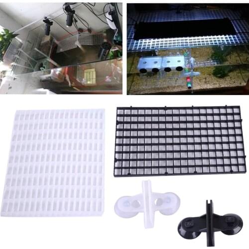 2pcs Grid Isolate Board Divider Fish Tank Bottom Filter Tray Aquarium Crate