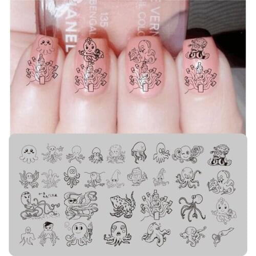 Custom Manicure Printing Ocean Printing Template Image Plate 01-Stamping nail art template (stainless steel) reusable nail plate