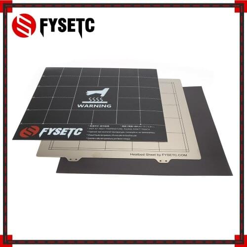 300X300mm Spring Steel Sheet + Magnetic Heatbed Build Surface Plate Sheet + Sticker For CR-10S Tevo Lulzbot Taz6