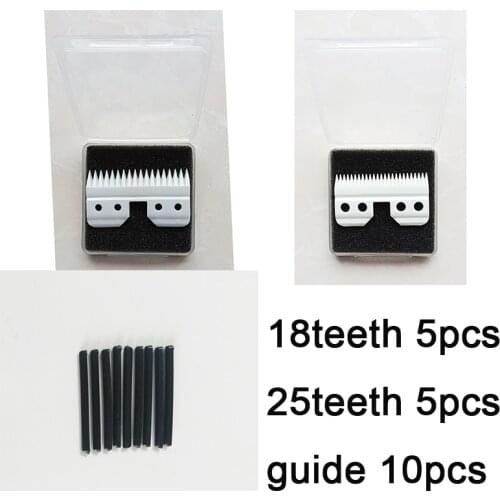 5pcs 18Teeth and 5pcs 25teeth total 10pcs Pet clipper Ceramic moving blade Replacement Blade Fits oster A5 Series