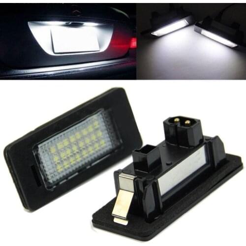2pcs Error Free LED Car License Number Plate LED Light Fit For BMW E46 E60 E61 E90 1 3 5 Series X X1 X5 X6 Styling Accessories