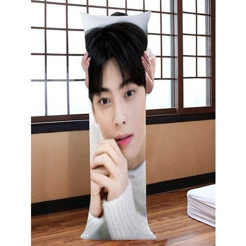 Cha Eun-Woo Dakimakura Body Pillow Case Genshin Impact Diluc Decorative Cover Home Decoration Pillowcases Printed Long