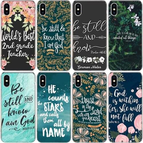 Bible Quotes Phone Case For iphone 12 Mini 11 Pro XS MAX SE2020 8 7 6 6S Plus X 5 5S SE XR Cover Shell Coque