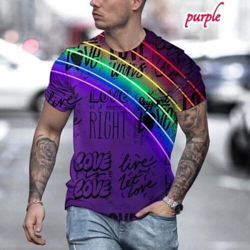 Tie Dye rainbow 3D Print T Shirt Hip Hop Streetwear t-shirts Harajuku Tshirt Rainbow Flag LGBT Gay T Shirt Heart tshirt