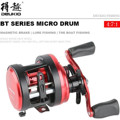 DEUKIO Fishing Reel Bait Casting BT2000 BT3000 4.7:1 High Speed Gear Ratio Saltwater Freshwater Lure Frog Fishing Wheels