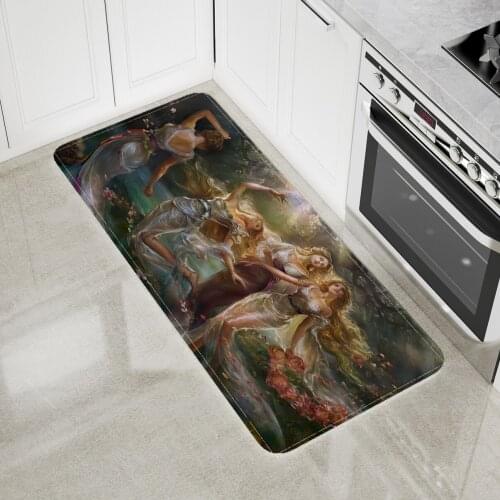 Gothic Style Architecture Floor Mat Art Home Rose Middle Ages Illustration Kitchen Area Rugs Home Living Room Bed Bath Carpet