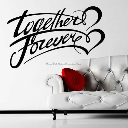 Red Striped Heart Shaped Love Wall Stickers Abstract Geometric Gifts for Home Decor Vinyl Decals on Bedroom Home Doors J17