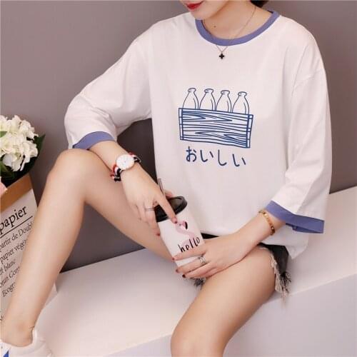 2020 real shot new loose Hong Kong style vintage Japanese summer short-sleeved couple lovers plus size womens T-shirt