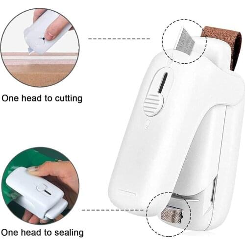 Hot Portable Mini Sealer Kitchen Storage Bag Packing Clips Home Heat Bag Plastic Food Snacks Bag Sealing Machine Food Packaging