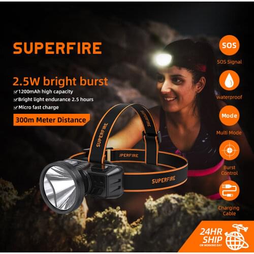 Налобные фонари SUPERFIRE China At AliExpress