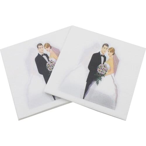 33x33cm 20Napkins/lot Color Printed Napkins Printed Paper Towels Wedding Creative Face Paper Towel Wedding Party Decoration