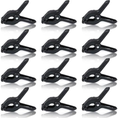 12Pcs Photography Heavy Duty Muslin Clamps, 6CM Photo Booth Background Stand Clip Fixed Backdrop Muslin & Green Screen