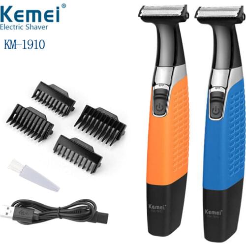 Kemei Electric Shaver USB Rechargeable Shavers Beard Trimmer Men Professional Razor With Single Blade Hair Trimmer Face Care 42D