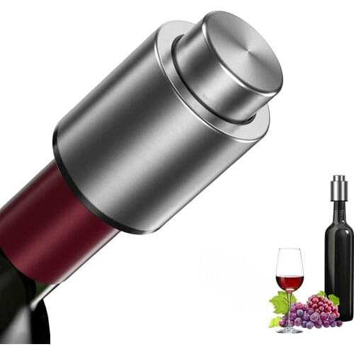 1PCS Stainless Steel Red Wine Bottle Stopper Vacuum Champagne Cap Sealer Fresh Keeper Bar Tools Bottle Cover Kitchen Accessories