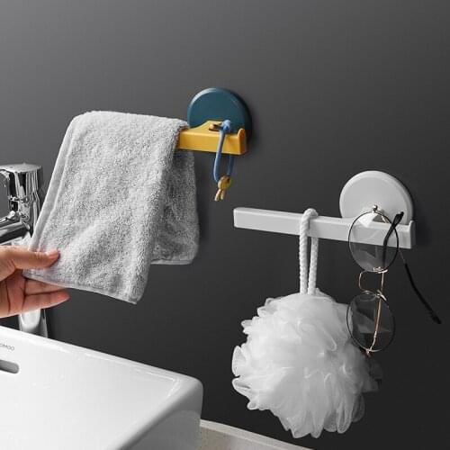 Hand Towel Racks For Bathroom Kitchen Wall Mounted Freestanding Plastic Towel Hanger Bar Hanging Hook Shelf Organizer