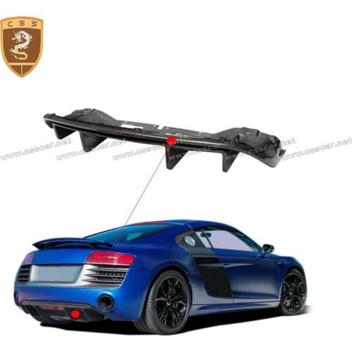 CSSYL High Quality Dry Carbon Fiber Real Bumper Lip R8 V10 2012 OEM Style Car Accessories for R8 V10 Front Diffuser Car Styling
