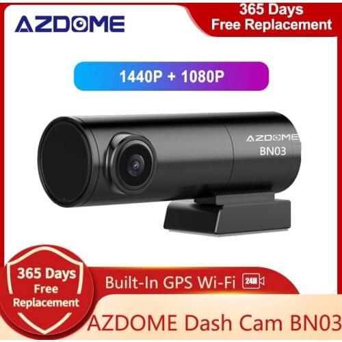 2K Mini Dash Cam Front and Rear Camera Recorder QHD 1440P Car DVR Built in GPS dashcam WiFi Video Recorder 24H Parking Monitor