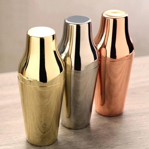 650ml Stainless Steel French Cocktail Shaker Classic Elegant Bar Cocktail Shaker Bartender Bar Tool Accessory Boston Shaker 22oz