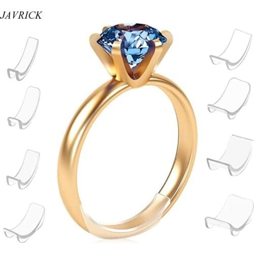 8 Sizes Silicone Invisible Clear Ring Size Adjuster Resizer Loose Rings Reducer