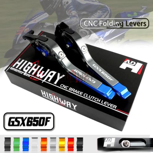 CNC Aluminum Brake Handle Bar Lever Extendable Folding Adjustable Brake Clutch Levers For SUZUKI GSX650F GSX 650 F 2008-2015